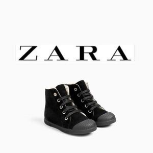 NWOT Zara Lined Leather High Top Sneakers Euro 21